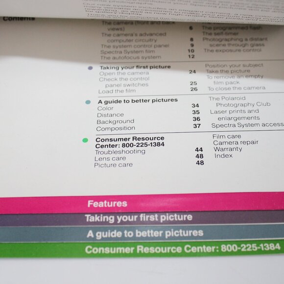 Vintage Polaroid Spectra System Camera in Original Case, Strap, Manual UNTESTED - Picture 13 of 16